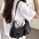 KYLETHOMASW  -  Streetwear Fashion Chic Underarm Bag Vintage Y2k Aesthetic Pockets Shoulder Bags Women Solid All Match Purses and Handbags