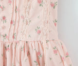 KYLETHOMASW  -  French Elegant Pink Floral Lace Embroidery V-neck Cotton Sleeveless Dress For Women Slim Fit Mini Party Dresses Vestido