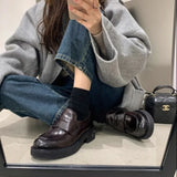 KYLETHOMASW  -  New Women's Shoes Luxury Genuine Leather Loafers for Woman Handmade Britain Casual Shoes Designer Shoes  Zapatos De Mujer