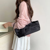 KYLETHOMASW  -  Elegant Floral Jacquard Underarm Bag Women Light Blue Satin Shoulder Bag With Small Pouch Vintage Ladies Daily Handbag Purse