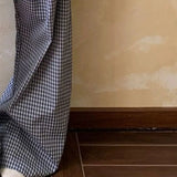 KYLETHOMASW  -  Y2k Plaid Pants for Women Vintage Versatile Korean Fashion Wide Leg Trousers High Waist Casual Streetwear Pantalones De Mujer