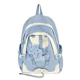 KYLETHOMASW  -  Women Students Contrast Color Patchwork Schoolbags Casual All Match Letter Printing Backpack Fashion Y2k Aesthetic Ins Backpacks