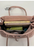 KYLETHOMASW  -  Korean Style Minimalist Solid Color Single Shoulder Crossbody Bag Women Large Capacity Fashionable Texture Handheld Tote Bag...