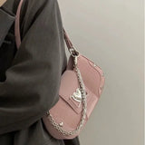 KIylethomasw New Fashion Shoulder Bag PU Bags for Women Sweet Cool Subculture Pink Crossbody Bag сумка Bolsas