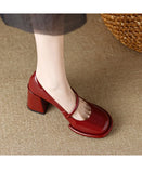 KYLETHOMASW  -  New Women Mary Janes Shoes Vintage Pumps Patent Leather Shoes High Heels Dress Shoes Black Shallow Boat Shoe Zapatos Mujer