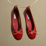 KYLETHOMASW  -  Summer New Soft-soled Flats Shoes Round Head Retro Women Shoes Bowknot Women Shoes Fashion Shallow Flat Shoes 659