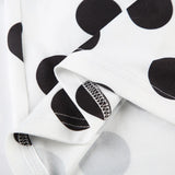 KYLETHOMASW  -  Polka Dot Short Skirt Set with Wide Shoulders, Narrow Waist Strap Design, T-shirt Flip Up, Low Waist, Hip Wrapping Skirt