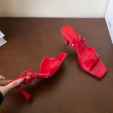 KYLETHOMASW  -  New Fashion Ankle Strap Women High Heels Pumps Shoes Female Square Toe Footwear Shallow Party Ladies High Heels Shoes
