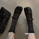 KYLETHOMASW  -  Comfortable Soft Breathable Cotton Summer Thin Split Toe Woman Mesh Socks Ice Cream Candy Color Two-Toed Japanese Tabi Sox