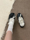 KYLETHOMASW  -  White Thick Heel Internal Heightening Light Mouth Polka Dot Single Shoes Women Match Skirts Fashion Versatile Mary Janes