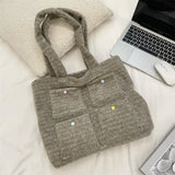 KYLETHOMASW  -  Streetwear Fluffy Y2k Aesthetic Women's Handbags Sweet Kawaii Pocket Shoulder Bags Fashion All Match Shopping Underarm Bag