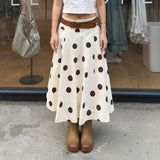 KYLETHOMASW  -  Fashionable Girl Polka Dot Print Skirt Loose and Slimming Hot Girl A Line