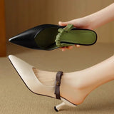 KYLETHOMASW  -  Women Pointed Toe Slippers High Heels Sexy Dress Shoes Fashion Elegant Slingback Woman Pumps Summer Party Zapatos De Mujer