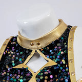 KYLETHOMASW  -  Zoey Cosplay Costume Wig Shoes Black Coat Singing Suit Song-Promotion Costume Women Halloween Party Role Playing Outfit