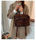 KYLETHOMASW  -  Luxury Design Casual All Match Mini Handbags Women Sweet Y2k Aesthetic Plaid Backpacks Japanese Girls Fashion Vintage Schoolbags