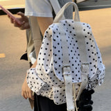 KYLETHOMASW  -  Japanese Casual Preppy Dots Backpack Women Students Sweet Kawaii Y2k Aesthetic Schoolbags High-capacity All Match Ins Backpacks