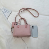 KYLETHOMASW  -  Women Mini PU Leather Tote Bag Female New Cute Crossbody Bags Lady Fashion Luxury Solid Color Simple Handbags and Purses