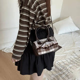 KYLETHOMASW  -  Bow Polka Dot Bolsos Mujer Sweet Plaid Hand Bags for Woman Crossbody Bag Y2k Sac Femme Portable Bolsas Korean Fashion Bolso