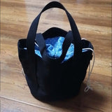 KYLETHOMASW  -  3D Large Capacity Thermal Insulation Bag Canvas Thickened Drawstring Lunch Handbag Japanese Style Polyester Picnic Box Pouch Men