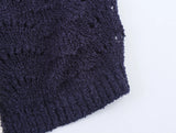 KYLETHOMASW  -  Women Contrasting Ruffle Knit Tank Tops Sexy V Neck Front Tie Holiday Casual Summer Crop Top
