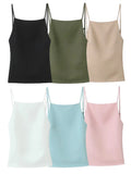 Kylethomasw  Sexy Solid Camisole for Women 2024 Summer Fashion Backless Slim Fit Spaghetti Strap Tops Female Sleeveless Causal Top