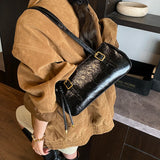KYLETHOMASW  -  Winter Small PU Leather Square Handbags and Purses Women's Underarm Bag Trend Brand Solid Color Shoulder Bags