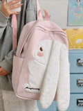 KYLETHOMASW  -  Rabbit Ears Mochila Cute Teenage Girls Bag Student Mochilas Mujer Preppy Style Bolsos High Capaci Backpack Bolsas Feminina