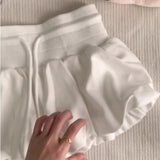 KYLETHOMASW  -  Sweet Bud Skirts Women Drawstring Solid Spring Summer Cute Mini Skirt Korean Fashion Casual High Waist Faldas Mujer