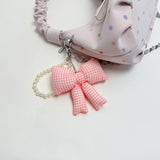 KYLETHOMASW  -  Women Cute Colorful Polka Dot Hobo Bag Ruched Handle Small PU Leather Chain Crossbody Purse with Bow Charm New Handbags