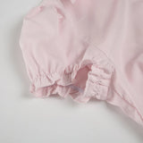 KYLETHOMASW  -  Fashion Sweet Ruched Slim Fit Women Shirts Chic Solid Summer Cute All-Match Causal Blouses Simple
