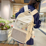 KYLETHOMASW  -  Cute Girl Small Appetite Transparent Ita Bag Female Korean All-match Students' Transparent Display Large-capacity Shoulder Bags