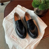 KYLETHOMASW  -  New Women's Shoes Luxury Genuine Leather Loafers for Woman Handmade Britain Casual Shoes Designer Shoes  Zapatos De Mujer
