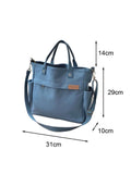 KYLETHOMASW  -  Cloth Handbag Thickened Canvas Shoulder Bag Simple Commuter Student Handheld Crossbody Tote Bags With Zipper