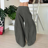 KYLETHOMASW  -  Streetwear Baggy Pants Women Vintage Low Waist Loose Wide Leg Trousers Oversized Cargo Pants All-match Y2K Bottom Autumn