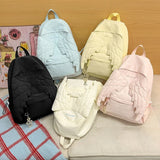 KYLETHOMASW  -  Cute 3d Angel Wings Backpack Women Light Yellow Nylon Drawstring Large Capacity Student School Bag Casual Travel Laptop Rucksack