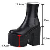 KYLETHOMASW  -  Platform Women Ankle Boots Winter Brand Design Great Quality Gothic Style Comfy Cool Street Women Shoes Boots Big Size 43