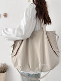 KYLETHOMASW  -  Japanese Style Tote Bag for Women Commuting Large Capacity Hand-held Single Shoulder Cloth Travel Crossbody Class Computer Bags