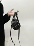 KYLETHOMASW  -  Korean Niche Polka Dot Hand-held Cylindrical Bag New Versatile Spicy Girl Single Shoulder Crossbody Commuting Handbag