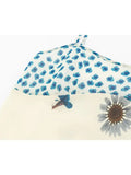 KYLETHOMASW  -  French Fashion Slim Flower Print Slash Neck Sleeveless Vacation Short Dresses
