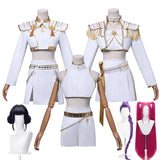 KYLETHOMASW  -  Rumi Zoey Mira Cosplay Costume Wig Women Girls White Leather Suit Halloween Carnival Party Comic-con Role Playing Outfit