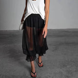 KYLETHOMASW  -  Spring Summer New Bubble Cuffed Long Pants Casual Fashion Pleated Wide Leg Pants Elegant Personality Loose Fit Nine Points El...