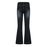Kylethomasw New Flare Jeans Women's Low Waist Trousers Vintage Aesthetic Denim Pants Streetwear Mom Casual Korean Fashion Y2k  Jeans