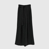 KYLETHOMASW  -  Korean Retro Strap Contrasting Striped Trousers Women Spring New French Style High-end Versatile Casual Long Pants