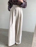 KYLETHOMASW  -  Drop Feeling Wide Leg Suit Pants Women Spring New High Waist Slimming Versatile Straight Leg Casual Long Trousers