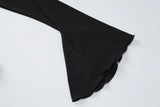 KYLETHOMASW  -  New High Collar Long Sleeve Ruched Sexy Mini Dress Women Fashion Fall Elegant Ruffles Club Party High Waist Solid Dresses