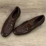 KYLETHOMASW  -  British Style Spring Summer Casual Women's Lightweight Flat Shoes 2025 Fashion Office  Ladies Retro Leather Loafers Women Flats