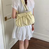 KYLETHOMASW  -  Women's Small Polka Dot Ruched Bow Shoulder Bag Sweet Retro Aesthetic Daily Dating Shopping Underarm Bag New Trend Handbags