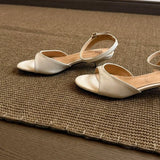 KYLETHOMASW  -  Summer New Gentle Retro Casual Simple Fashion Comfortable Kitten Heel Commuting Elegant Sandals for Women