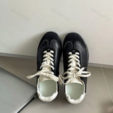 KYLETHOMASW  -  Women's Retro Design Casual Flat Casual Sports Single Shoes New Autumn Shallow Mouth Versatile Comfortable Lace Up Sneakers