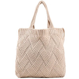 Kylethomasw -  Luxury design handbags for women winter wool knitting the tote bag Fashion Shoulder Female bag Women's purses messenger bag